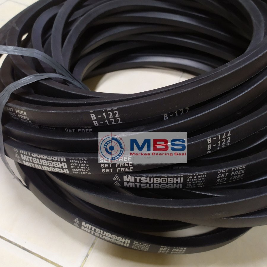 VANBELT เข็มขัดพัดลม TYPE B 122 ยี่ห้อ BANDO & MITSUBOSHI B122