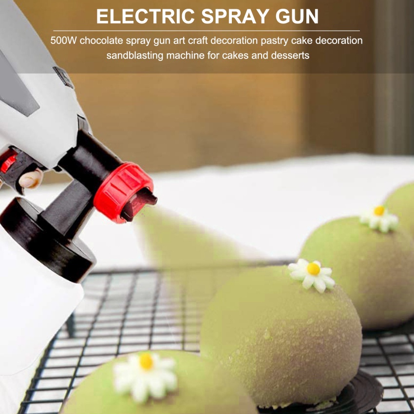 500Wช็อกโกแลตสเปรย์หัตถกรรมตกแต่งPastryเค้กตกแต่งเครื่องพ่นทรายสำหรับเค้กและขนมหวาน