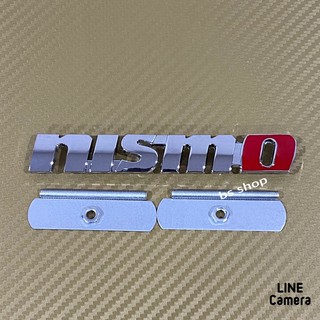 โลโก้* nismo  ติดกระจังหน้า รถ NISSAN งานโลหะ ขนาด * 12 x 2 cm ราคาต่อชุด