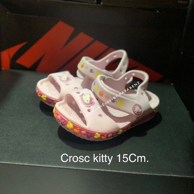 รองเท้าเด็กมือสอง crocs kitty 15 cm