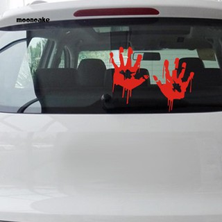 ☼Mooncake☼Waterproof Zombie Bloody Hands Print Vehicle Car Rear Window Sticker Decal Decor