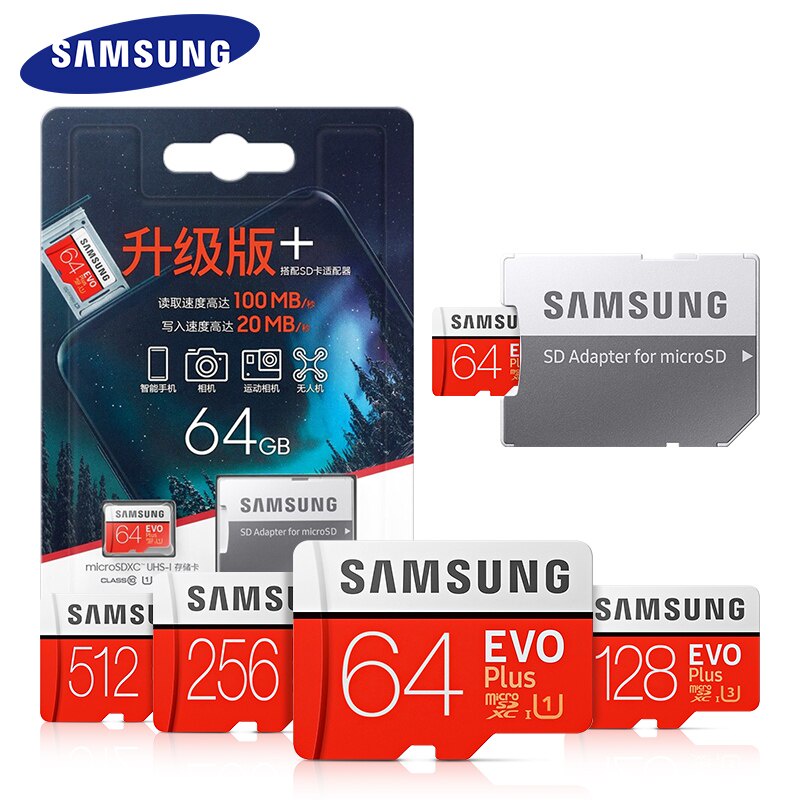 SAMSUNG EVO Plus Micro SD Card 32G SDHC TF/SD Cards 64GB Class 10