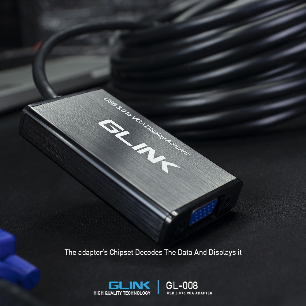 GLINK GL008 ตัวแปลงสัญญาณ Converter USB TO VGA