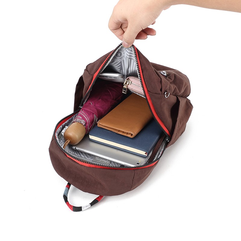 MINDESA-พร้อมส่ง🔥 กระเป๋าสะพายหลัง/เป้ แฟชั่น รุ่นใหม่ 2024 ผู้หญิง เกรดพรีเมี่ยม ผ้าไนลอน กันน้ำ100% รุ่น-8536 - รูปที่ 6