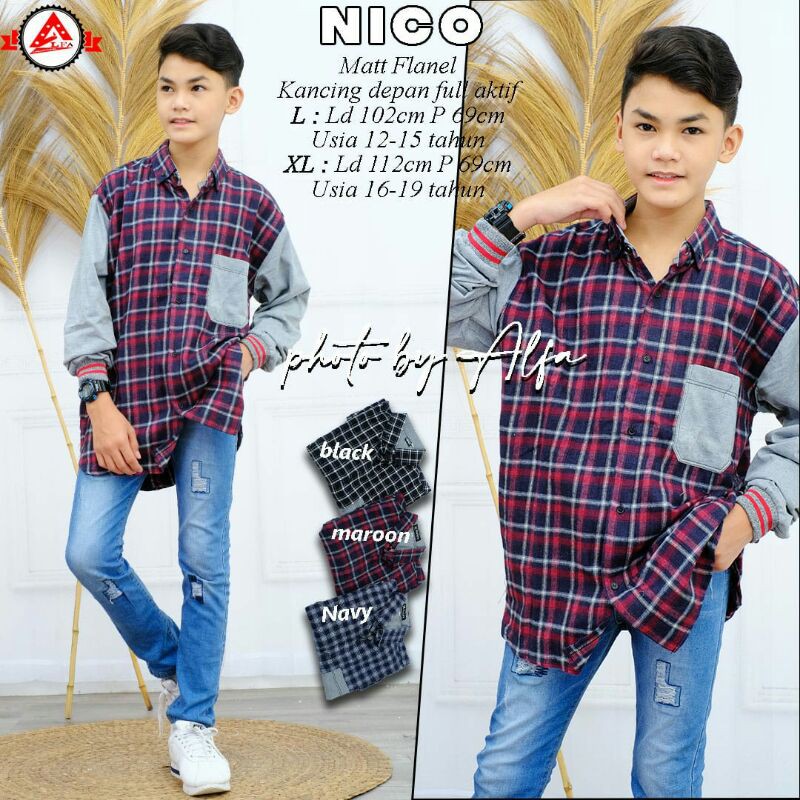 NICO FLANNEL CHILDREN / PREMIUM FLANNEL MATERIAL / 010521