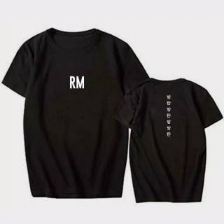 คอตต้อนคอกลมเสื้อยืด. Kpop BTS BT21 "RM" ทักทาย หลากหลายสีS-5XL