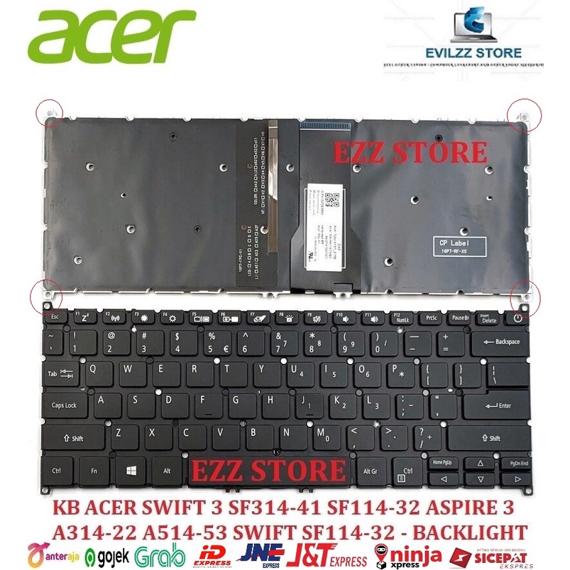 คีย์บอร์ด ACER SWIFT SF314 SF314-14 SF314-52 SF314-54 SF314-54G SF314-41G SF314-56G SF114 ASPIRE 3 A