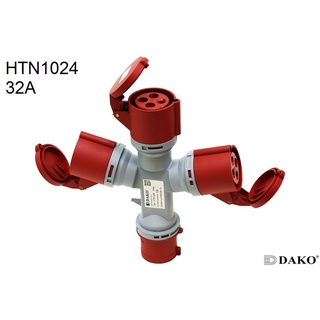 HTN1024 ปลั๊กตัวเมีย3ทาง 3P+E 32A 380V IP44 6h