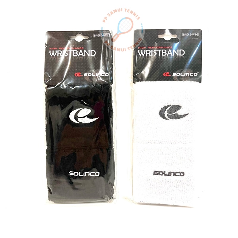 ข้อมือซับเหงื่อ เทนนิส tennis wristband Solinco performance wristband แบบสั้น แพคละ 2 ชิ้น ของแท้ พร