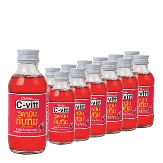 ซีวิท เครื่องดื่มวิตามินซี รสทับทิม 140 มล. x 10 ขวด C-Vitt Vitamin C Drink Pomegranate 140 ml x 10 Bottles