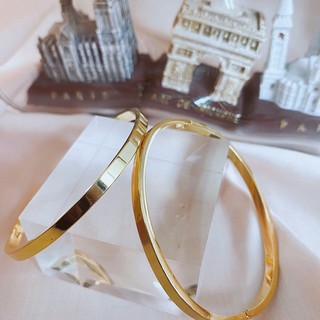 ADIZO เครื่องประดับเคลือบ ทองแท้ 18K กำไล Trending Plain Bangle