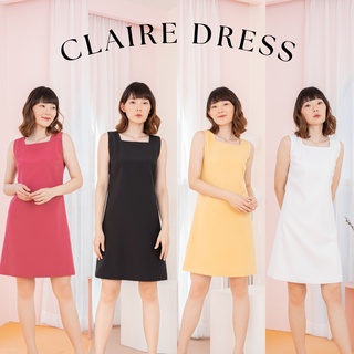 VITAVADEE Claire Dress ชุดเดรสคอเหลี่ยมแขนกุด