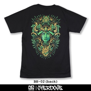 Overdose T-shirt เสื้อยืดคอกลม สีดำ รหัส BH-02(โอเวอโดส)