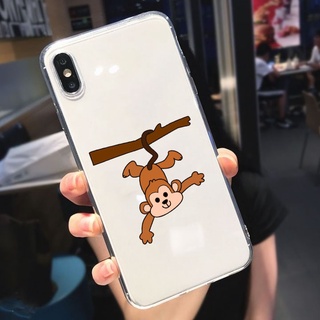 เคสโทรศัพท์มือถือ แบบใส ลายการ์ตูนลิงน่ารัก สําหรับ IPhone 14 Pro Max Plus IP14 13 12 11 Pro Max 6 6s 7 8