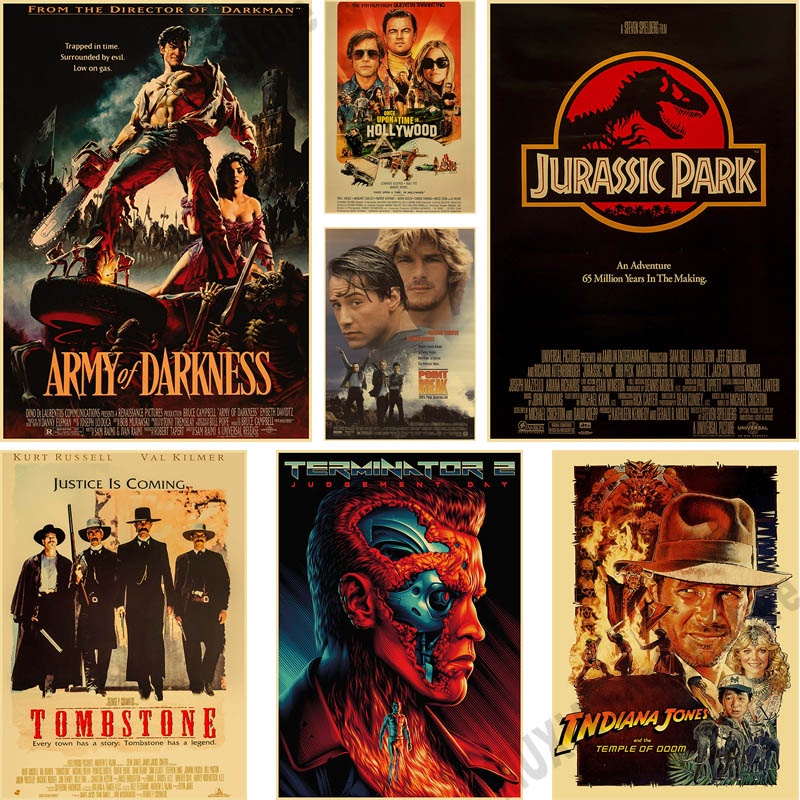 โปสเตอร์กระดาษคราฟท์ พิมพ์ลายภาพยนตร์ Bad Boys Kill Bill rambo ขนาด 42X30 ซม. สไตล์เรโทร สําหรับตกแต่งผนังบ้าน บาร์ คาเฟ่