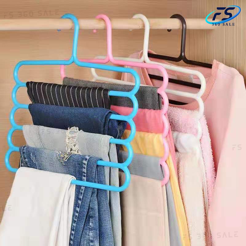 FS360 H511 ไม้แขวน ไม้แขวนเสื้อ ไม้แขวนกางเกง 5ชั้น เนคไท ผ้าพันคอ