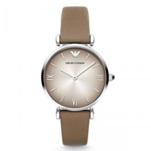 Emporio Armani Women's Retro AR1768 Grey Leather Quartz Watch