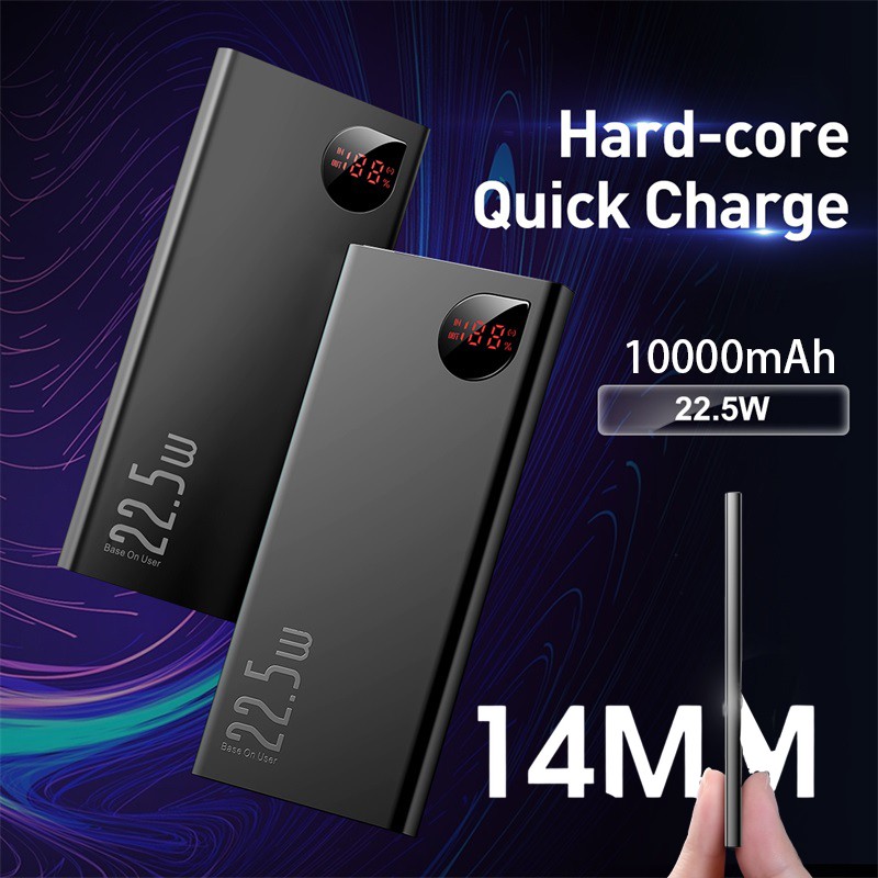 Baseus Power Bank 10000mah 22.5w Portable Charging Poverbank For iphone 12 13 11 XR Xiaomi Redmi 8 7 Powerbank External Battery