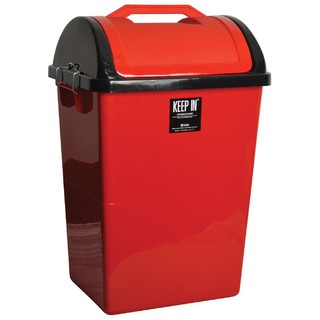 ถังขยะฝาสวิง 40 ลิตร คละสี คีปอิน RW9258 Swing lid waste bin 40 liters assorted colors Kepin RW9258