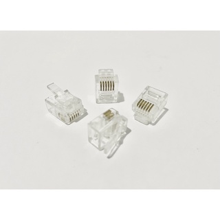 หัว RJ12 6C หัวคอนโทรลเข้าสาย 6คอร์ Modular (10หัว)