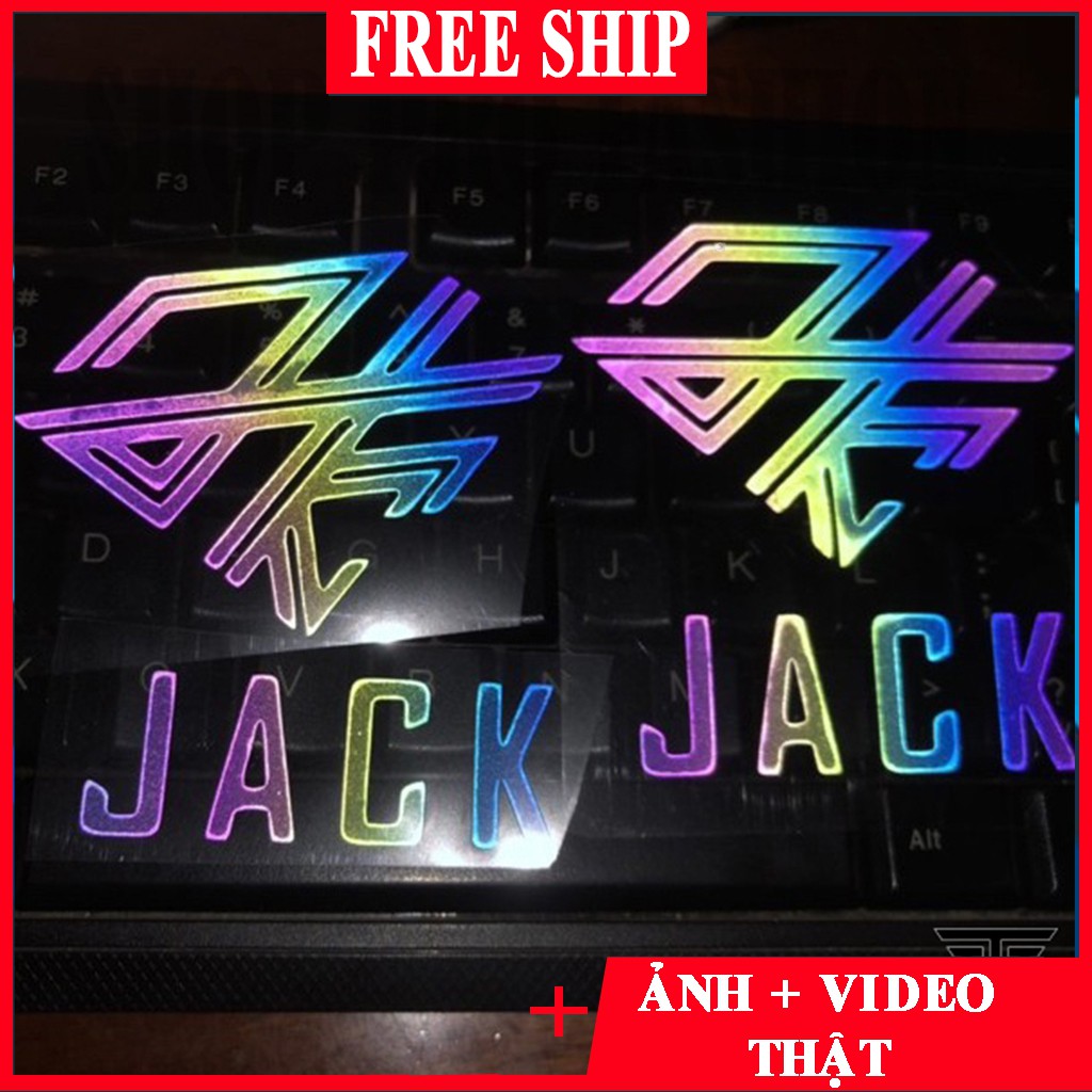 Jack j97 Logo ภูกงต้วน รูปลอกสะท้อนแสง 7 สี รูปลอกสะท้อนแสงสีเงิน เหล็ก อบอุ่น อัดความร้อนเข้ากับเสื