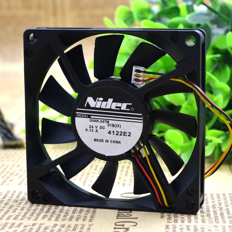 พัดลมแปลงความถี่ NIDEC D08R-24TM 01B (ix) 8CM 24V 0.13A 3Z08E2 ใหม่ล่าสุด