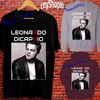 ผ้าฝ้ายคอกลมเสื้อเชิ้ต Leonardo Dicaprio สไตล์ฮิปฮอปfrom S-4XL