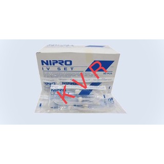 🔥Nipro ชุดให้น้ำเกลือสำหรับผู้ใหญ่,เด็ก  ****100ชุด ต่อ 1 กล่อง*******