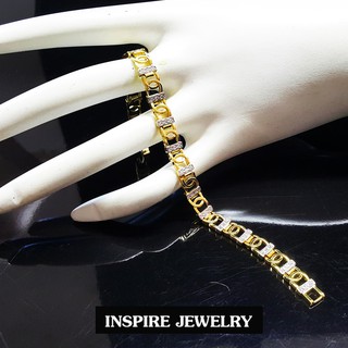 INSPIRE JEWELRYสร้อยข้อมือเพชรCZ เพชรสวยเกรด AAA++ เพชรวิ้งเจิดจรัส , gold plated งานจิวเวลลี่ ราคาเบาๆ