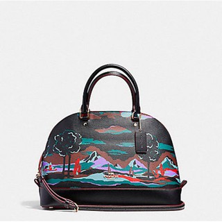 ของแท้💯% Coach Sierra Satchel Landscape Print 11903