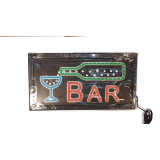 ﻿ป้ายไฟLED bar ขนาด50*26 ซม. อักษร ตกแต่งร้าน สถานที่ LED SIGN ข้อความ