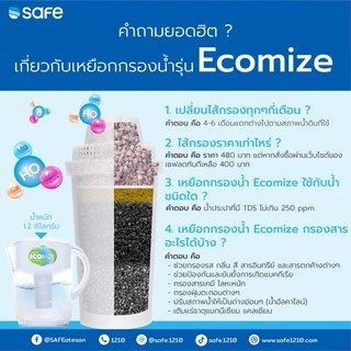 SAFE ไส้กรองน้ำ สำหรับเหยือกกรองน้ำดื่ม รุ่น Ecomize | 10200022