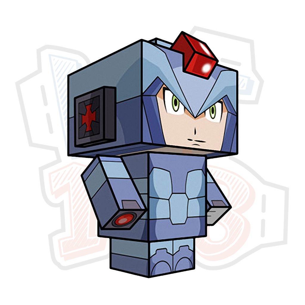 กระดาษอนิเมะรุ่น Mega Man X Cube Craft - Mega Man