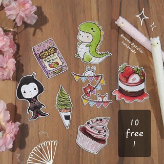 [อ่านก่อนซื้อน้า] สติ๊กเกอร์เจแปนคิ้วบ์ๆ stickerhandmade