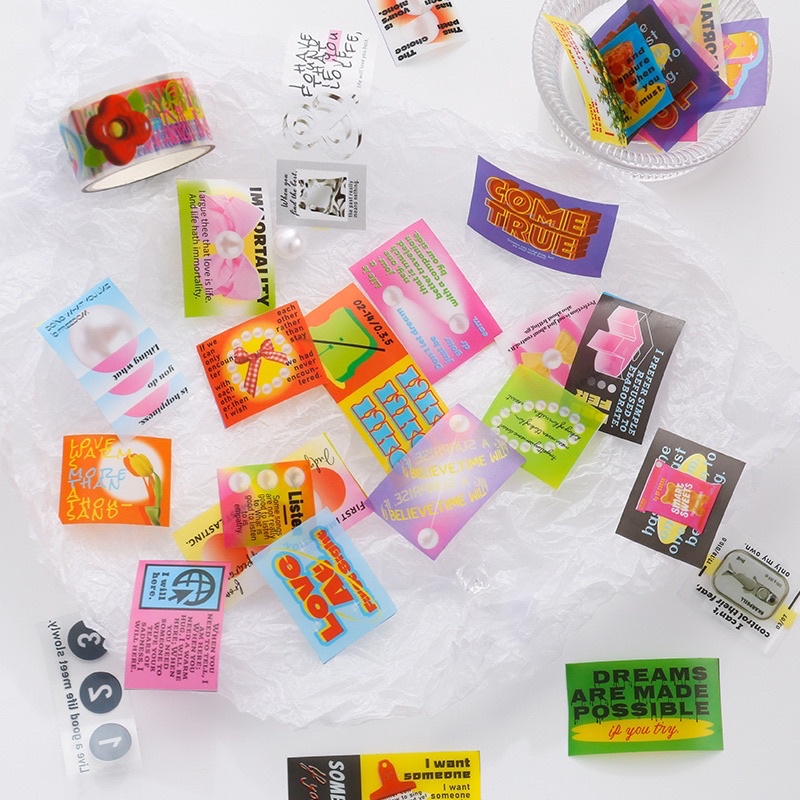 💥ล้างสต๊อก💥(353)สติกเกอร์เทปแนว cool kids สีสดใส - รูปที่ 5