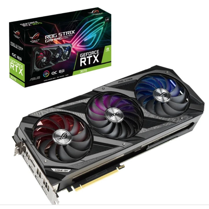 มือ1 (ตัว top) ASUS ROG STRIX RTX3070TI O8G GAMING - 8GB  (LHR)