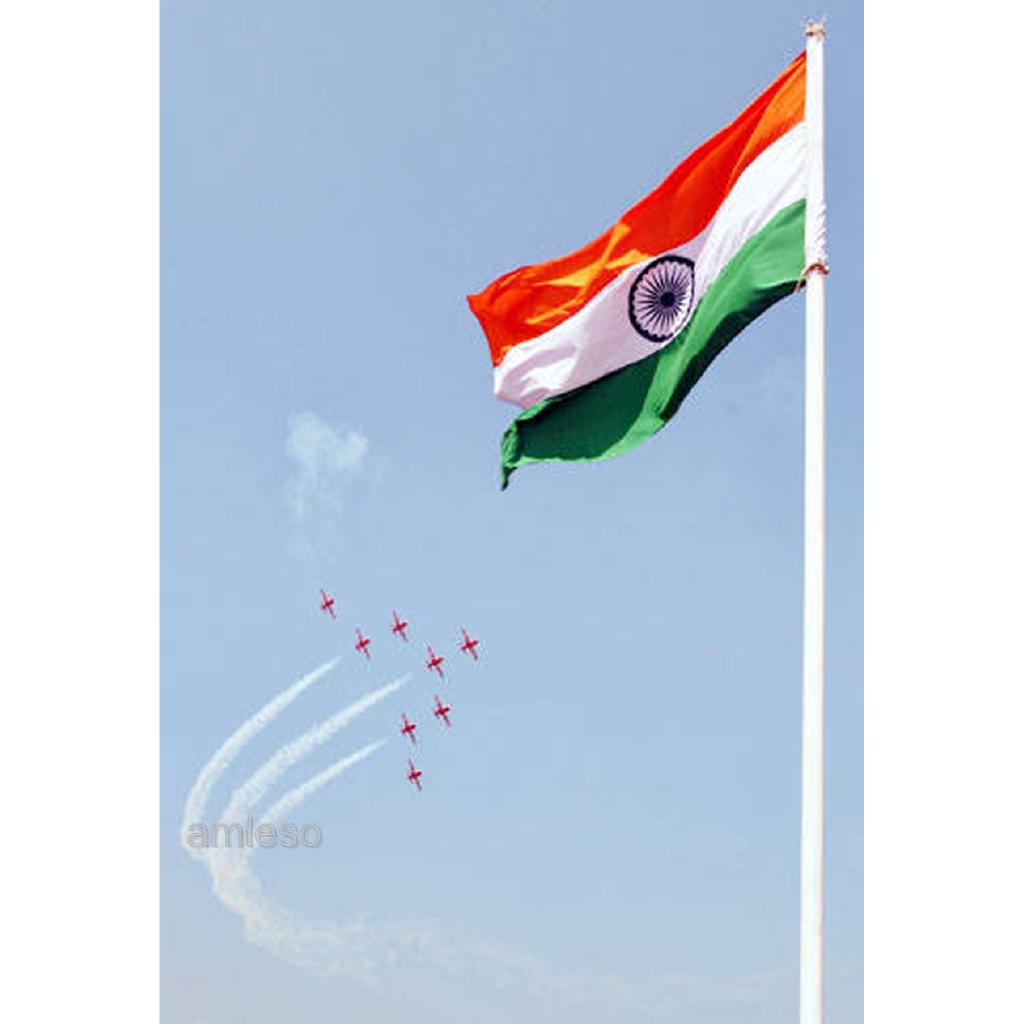INDIA FLAG BUNTING ธงปาร์ตี้โพลีเอสเตอร์อินเดียประเทศเอเชีย