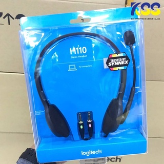 Logitech H110 AP H-110 H 110 ชุดหูฟังสเตอริโอพร้อมไมโครโฟน 3.5 มม. Gaming Music ประชุมออนไลน์ รับประกันศูนย์ไทย 2 ปี by