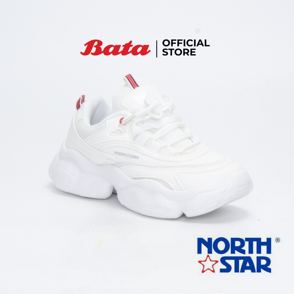 *Best Seller* Bata North Star Boys' Lace up Sneakers รองเท้าผ้าใบสำหรับเด็กชาย รุ่น Ultimate สีขาว 4211075