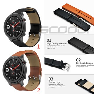 Fashion สายหนังแท้สำหรับ Huami amazfit GTR 4/3/3Pro / GTR 2/2E/2eSIM / GTR 47mm