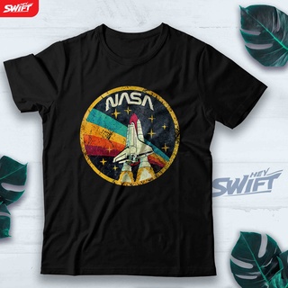 [COD]เสื้อยืด พิมพ์ลายอวกาศ Nasa USA DISTRO สไตล์วินเทจS-5XL