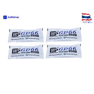 GD66 0.5g Thermal Grease ซิลิโคนสีเทา ตัวเหนี่ยวนำความร้อนฮีทซิงค์(4 ชิ้น)