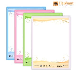 แฟ้ม แฟ้มโชว์เอกสาร ตราช้าง PF01 (A4) เติมไส้ได้ สีพาสเทล Elephant แฟ้มโชว์เอกสาร แฟ้มเมนูอาหาร แฟ้มเอกสารA4