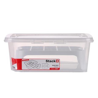 กล่องรองเท้าใส STACKO 3051 29.5x41x16 ซม. ทนทานต่อการใช้งาน