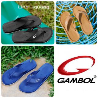 ส่งฟรี!! Gambol 267​ ​แตะหนีบแบบไม่อับชื้น สีเรียบ​​ 36-43 กรมท่า​ ดำ​ ตาลอ่อน แทน G11267