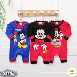 ชุดเด็ก หมียาวเปิดเท้า 3 ตัว (Romper ยาว) ลาย Mickey มิกกี้