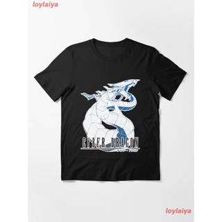 เสื้อยืดลำลองCyber Dragon In Final Fantasy Style Essential T-Shirt เสื้อยืดผู้ชาย ลายการ์ตูนพิมพ์ลายเสื้อลายการ์ตูนผู้หญ