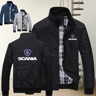 Scania เสื้อแจ็คเก็ตกันน้ําแขนยาวสไตล์เกาหลีสําหรับผู้ชาย