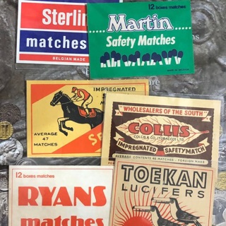 ฉลากเก่าไม้ขีดไฟต่างประเทศ   SAFETY MATCHES