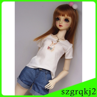 เสื้อยืดแขนสั้นสําหรับตุ๊กตา 1 / 3 1 / 4 Bjd Sd